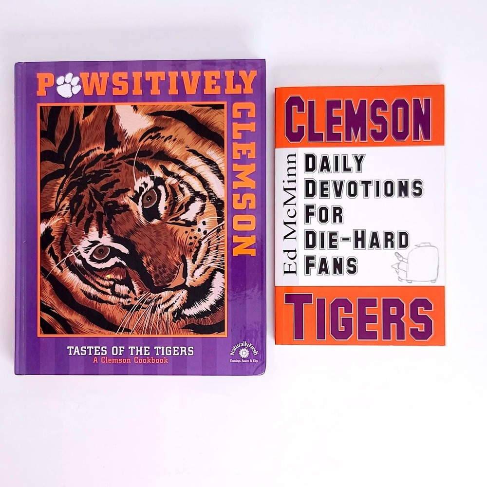 VALUE BUNDLE 2 Clemson Tigers Books Cookbook and Daily Devotions Orange Purple